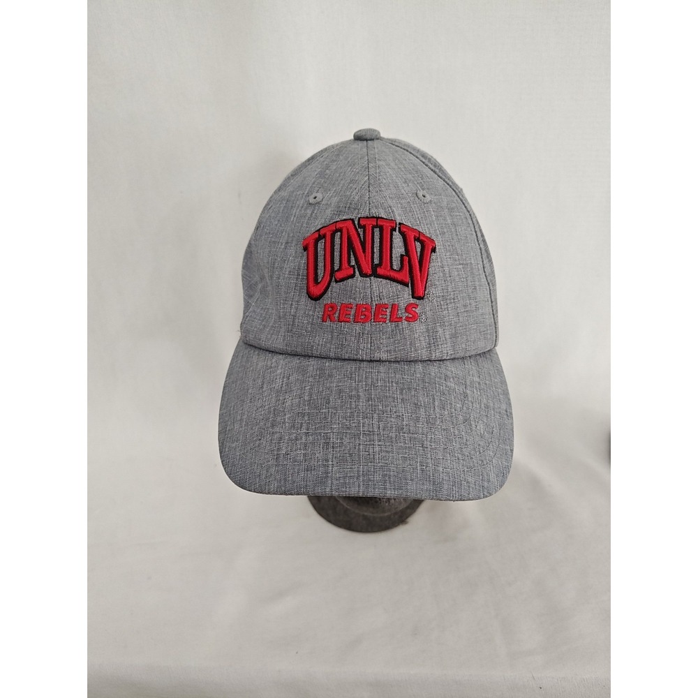 UNLV Runnin Rebels Gray‎ College Logo Strapback Hat Cap Captivating Headwear